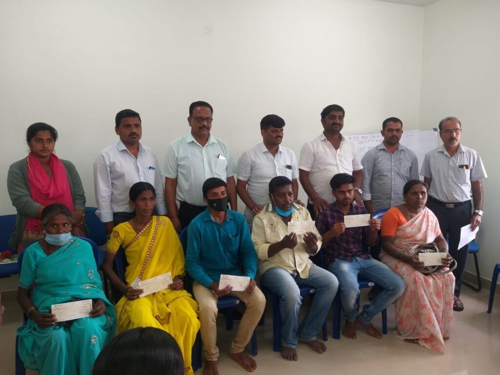 Cheque Distribution Program at Nagamangala Tq